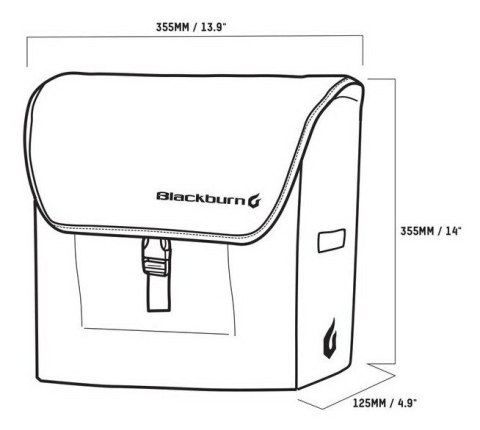 Torba na bagażnik BLACKBURN LOCAL REAR PANNIER czarna (NEW).