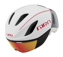 Kask czasowy GIRO VANQUISH MIPS matte white portaro gray red roz. S (51-55 cm) (WYPRZEDAŻ -50%)