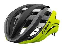 Kask szosowy GIRO AETHER SPHERICAL matte black fade highlight yellow roz. S (51-55 cm) (WYPRZEDAŻ -50%)