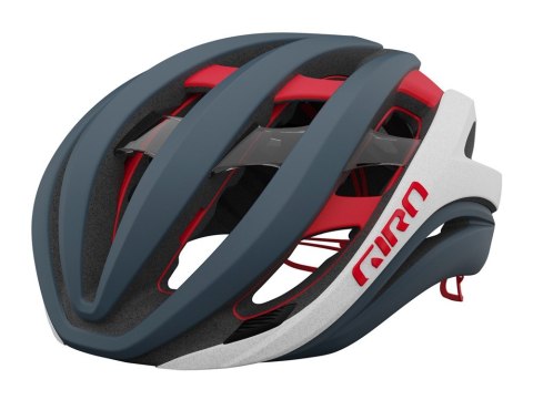 Kask szosowy GIRO AETHER SPHERICAL matte portaro gray white red roz. S (51-55 cm) (WYPRZEDAŻ -50%)