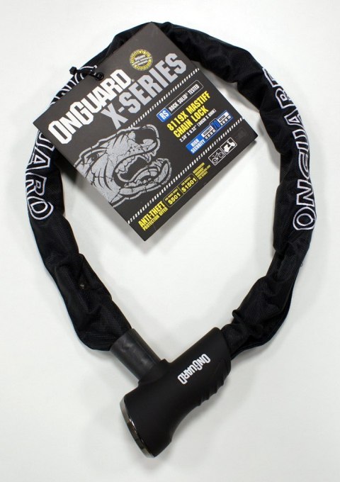 Zapięcie rowerowe ONGUARD MASTIFF X-SERIES 8119X ŁAŃCUCH 80cm*8mm - 5 x Klucze z kodem (NEW)