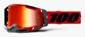 Gogle 100% RACECRAFT 2 ATTACK RED (Szyba Czerwona Lustrzana Anti-Fog, LT 38%+/-5% + Szyba Przezroczysta Anti-Fog, LT 88%-92% + 1