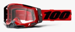 Gogle 100% RACECRAFT 2 ATTACK RED (Szyba Czerwona Lustrzana Anti-Fog, LT 38%+/-5% + Szyba Przezroczysta Anti-Fog, LT 88%-92% + 1