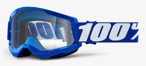 Gogle 100% STRATA 2 BLUE (Szyba Przezroczysta Anti-Fog, LT 88%-92%) (WYPRZEDAŻ -50%)