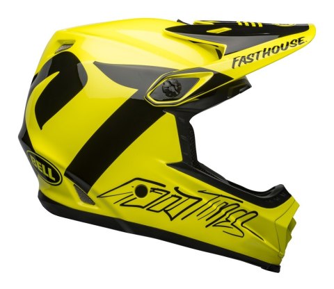 Kask full face BELL FULL-9 FUSION MIPS fasthouse gloss hi-viz black roz. XL (59-61 cm) (WYPRZEDAŻ -50%)