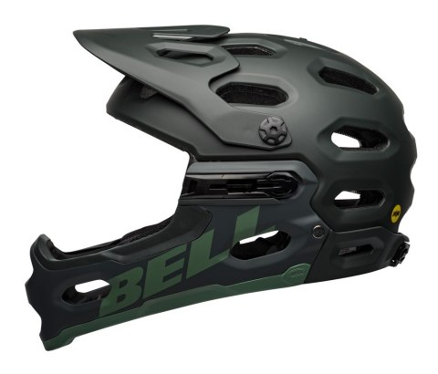 Kask full face BELL SUPER 3R MIPS matte green roz. S (52-56 cm) (WYPRZEDAŻ -50%)