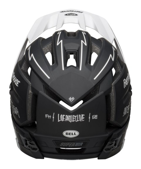 Kask full face BELL SUPER AIR R SPHERICAL matte black white fasthouse roz. L (59-63 cm) (NEW 2025)