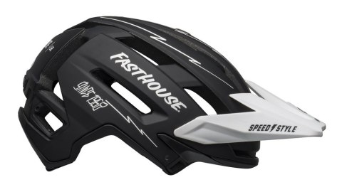 Kask full face BELL SUPER AIR R SPHERICAL matte black white fasthouse roz. L (59-63 cm) (NEW 2025)