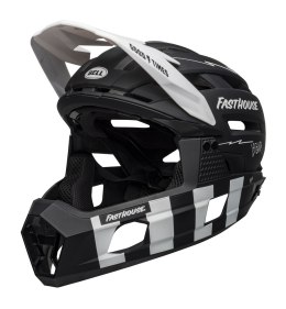 Kask full face BELL SUPER AIR R SPHERICAL matte black white fasthouse roz. M (55-59 cm) (NEW 2025)