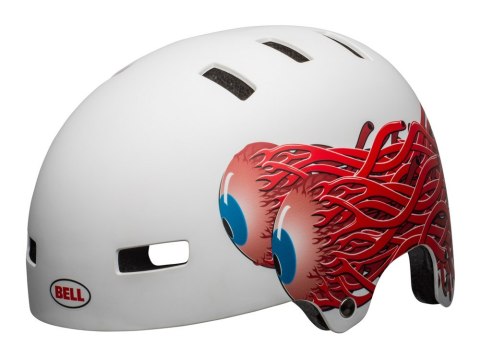 Kask juniorski BELL SPAN matte white eyes roz. XS (49-53 cm) (WYPRZEDAŻ -50%)
