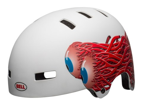 Kask bmx BELL LOCAL matte white eyes roz. S (51-55 cm)