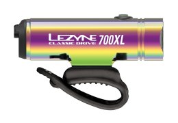 Lampka przednia LEZYNE CLASSIC DRIVE 700XL 700 lumenów, usb neo metallic (WYPRZEDAŻ -50%)