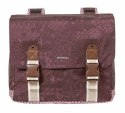 Sakwa podwójna BASIL BOHEME DOUBLE PANNIER BAG 35L Universal Bridge System, wodoodporna fig red (WYPRZEDAŻ -50%)