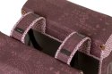 Sakwa podwójna BASIL BOHEME DOUBLE PANNIER BAG 35L Universal Bridge System, wodoodporna fig red (WYPRZEDAŻ -50%)
