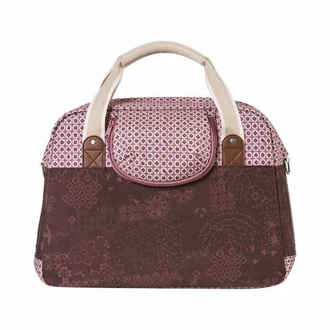 Sakwa miejska pojedyncza BASIL BOHEME CARRY ALL BAG 18L Hook On System, wodoodporna fig red (DWZ)