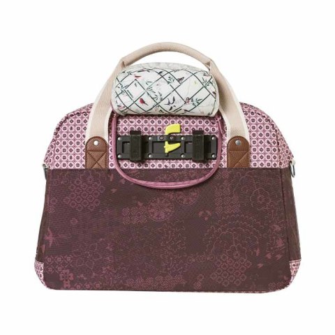 Sakwa miejska pojedyncza BASIL BOHEME CARRY ALL BAG 18L Hook On System, wodoodporna fig red (DWZ)