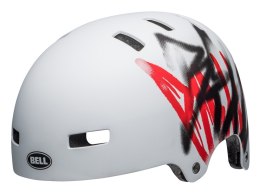 Kask bmx BELL LOCAL matte white scribble roz. M (55-59 cm) (WYPRZEDAŻ -50%)