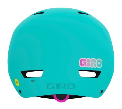 Kask dziecięcy juniorski GIRO DIME FS matte screaming teal roz. S (51-55 cm) (WYPRZEDAŻ -50%)