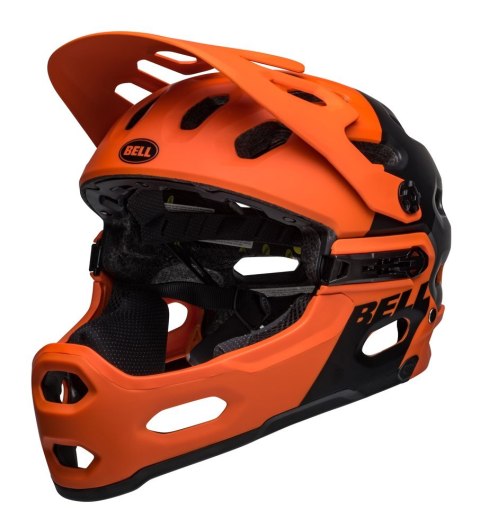 Kask full face BELL SUPER 3R MIPS matte orange black roz. L (58-62 cm) (NEW).