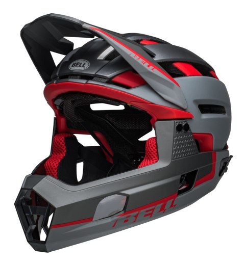 Kask full face BELL SUPER AIR R SPHERICAL matte gray red roz. L (59-63 cm) (NEW 2025)