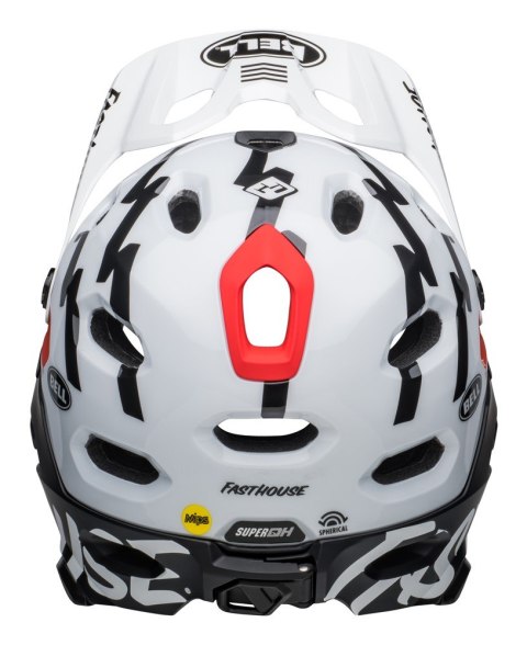 Kask full face BELL SUPER DH SPHERICAL fasthouse matte gloss black white roz. L (58-62 cm) (NEW 2025)