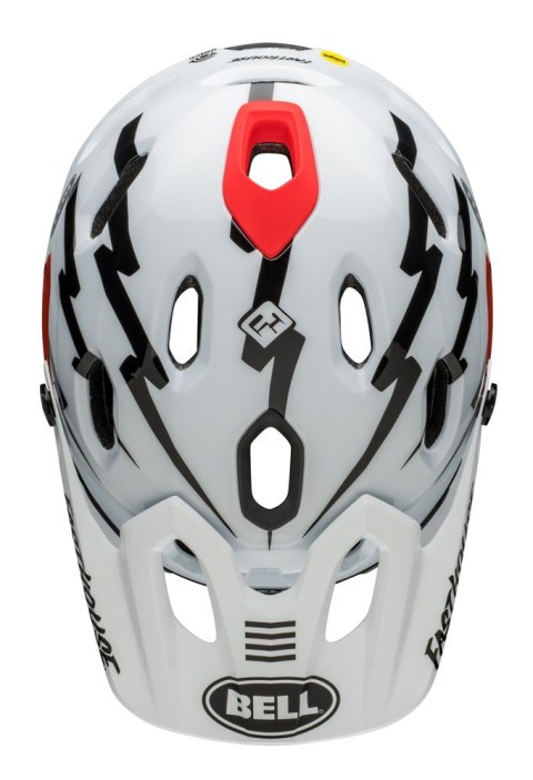 Kask full face BELL SUPER DH SPHERICAL fasthouse matte gloss black white roz. S (52-56 cm) (NEW 2025)