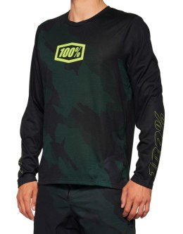 Koszulka męska 100% AIRMATIC LE Long Sleeve Black Camo roz. M (WYPRZEDAŻ -50%)