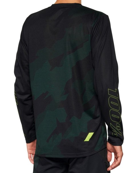 Koszulka męska 100% AIRMATIC LE Long Sleeve Black Camo roz. M (WYPRZEDAŻ -50%)