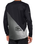 Koszulka męska 100% R-CORE X Jersey długi rękaw black grey roz. M (WYPRZEDAŻ -50%)
