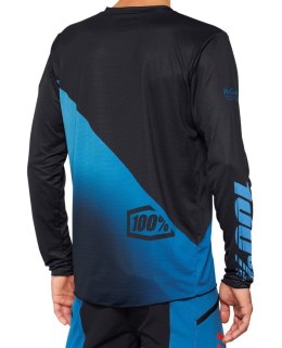 Koszulka męska 100% R-CORE X Jersey długi rękaw black slate blue roz. M (WYPRZEDAŻ -50%)
