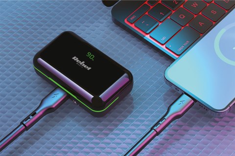 Słuchawki bezprzewodowe dokanałowe z powerbank Rebel SN-E10