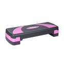 Step do aerobiku i ćwiczeń fitness, 3 stopnie, 78cm, szaro-fioletowy, REBEL ACTIVE