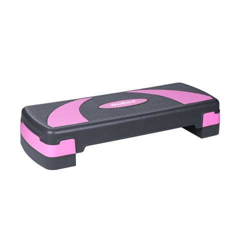 Step do aerobiku i ćwiczeń fitness, 3 stopnie, 78cm, szaro-fioletowy, REBEL ACTIVE