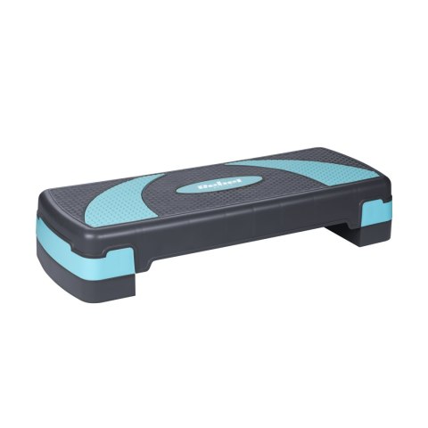 Step do aerobiku i ćwiczeń fitness, 3 stopnie, 78cm, szaro-niebieski, REBEL ACTIVE