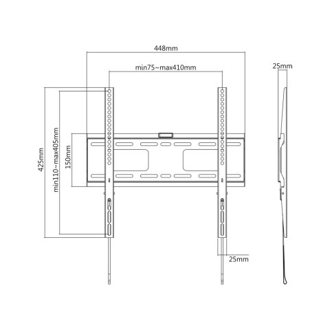 Uchwyt naścienny uniwersalny do LED TV (32-55") LP42-44F