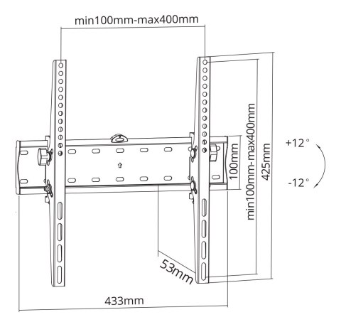Uchwyt naścienny uniwersalny Kruger&Matz do LED TV (32-55") regulacja w pionie