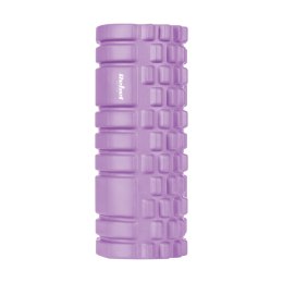 Wałek z wypustkami do masażu 14x33cm, kolor fioletowy, materiał EVA, REBEL ACTIVE