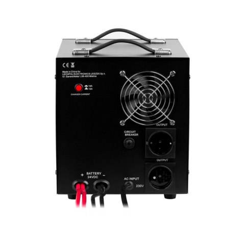 Zasilacz awaryjny KEMOT PROsinus-2600/24 przetwornica z czystym przebiegiem sinusoidalnym i funkcją ładowania 24V 230V 2600VA/18