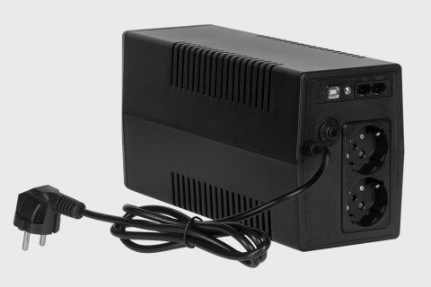 Zasilacz awaryjny komputerowy UPS REBEL model Nanopower Plus 1000 ( offline, 1000VA / 600W , 230 V , 50Hz , LCD , USB , RJ45 )