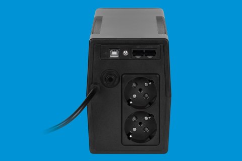 Zasilacz awaryjny komputerowy UPS REBEL model Nanopower Plus 1000 ( offline, 1000VA / 600W , 230 V , 50Hz , LCD , USB , RJ45 )