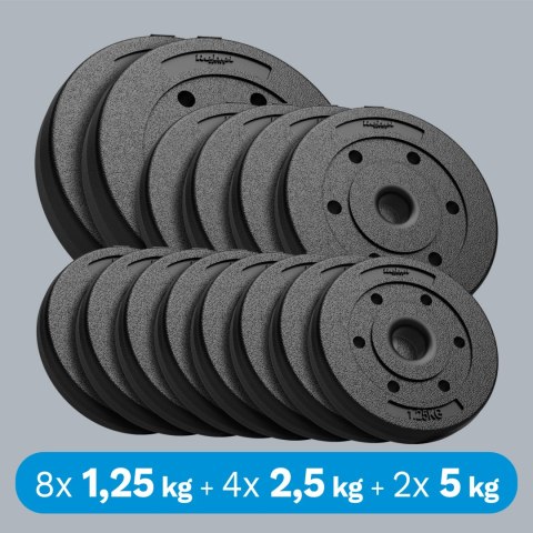 Obciążenie bitumiczne zestaw 30kg ( 8x1.25kg + 4x2.5kg + 2x5kg ), otwór 31mm, REBEL ACTIVE