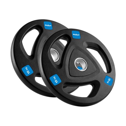 Obciążenie żeliwne olimpijskie gumowane zestaw 2x15kg, otwór 51mm , REBEL ACTIVE