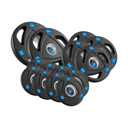 Obciążenie żeliwne olimpijskie gumowane zestaw 30kg ( 8x1.25kg + 4x2.5kg + 2x5kg ), otwór 51mm , REBEL ACTIVE