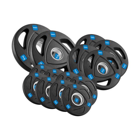 Obciążenie żeliwne olimpijskie gumowane zestaw 30kg ( 8x1.25kg + 4x2.5kg + 2x5kg ), otwór 51mm , REBEL ACTIVE