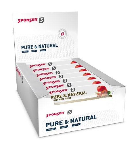 Baton energetyczny SPONSER PURE & NATURAL Jabłko-Cynamon pudełko (25szt x 50g) (DWZ)