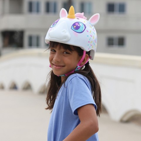 Kask dziecięcy juniorski RASKULLZ SUPER UNICONE white roz. S CHILD FS 5+ (50-54 cm) (NEW 2026)