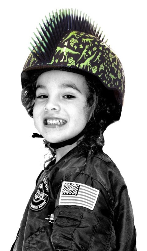 Kask dziecięcy juniorski RASKULLZ T-REX BONEZ MOHAWK black roz. S CHILD FS 5+ (50-54 cm) (NEW 2026)