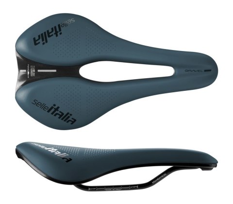 Siodło SELLE ITALIA NOVUS BOOST EVO GRAVEL TM SUPERFLOW L (id match L3), 242g, Niebieskie (NEW)