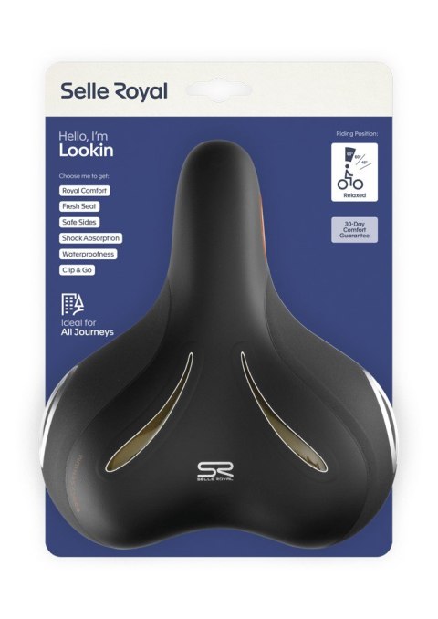 Siodło SELLEROYAL LOOKIN RELAXED 90st. żelowe + elastomery unisex (DWZ)