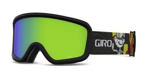 Gogle zimowe juniorskie GIRO CHICO 2.0 BLACK ASHES (OTG) (Cylindryczne) (Szyba lustrzana kolorowa LODEN GREEN) (NEW 2023/2024)